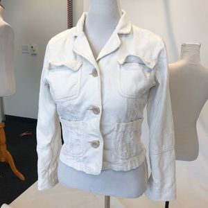 Tulle white corduroy (95%Cotton 5%spandex) jacket